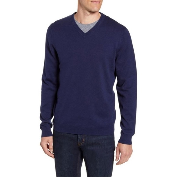 Nordstrom Other - Nordstrom Men's Shop Cotton & Cashmere V-Neck Sweater
